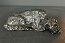 Vintage KASLI Foundry “Lying Setter” Figurine Sculpture Iron Statue Soviet USSR picture