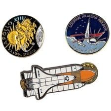Vintage NASA Space Shuttle Apollo 13 STS-26 Discovery Lapel Hat Tac Pins Lot Set picture