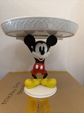 Disney Eats Collection Mickey Mouse Ceramic Cake Stand New In Original Box Rare picture
