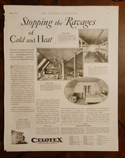 1928 Celotex Insulating Lumber Vintage Print Advertisement picture