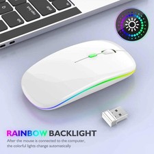 Wireless Mouse Rechargeable Silent LED Backlit Mice PC Laptop Computer Mous 2.4G picture