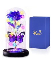 Purple Galaxy Butterfly Rose Gifts for Women - Her Birthday Anniversary Valen... picture