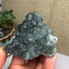 78g NATURAL Green Cubic FLUORITE Crystal Cluster Mineral Specimen A4734 picture