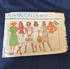 McCall's 5612 Vintage Original 1977 Dress Sewing Pattern sz10 new uncut FF picture