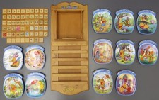 Winnie the Pooh Perpetual Calendar 12 Plates Complete Set Bradford Exchange COA picture