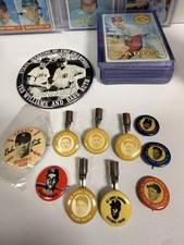 Vintage Baseball Pinback Button & Pencil Clip Lot - YANKEES HOF’ers RUTH MARIS picture