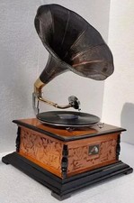 Fully Functional Vintage Gramophone Working Phonograph win-up Record Player picture