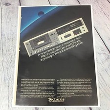 1980s Technics Cassette Tape Deck Vtg Print Ad/Poster Promo Art Magazine Page picture