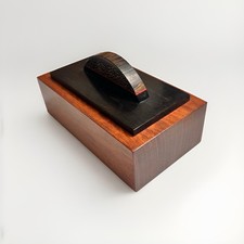 VTG Jeffrey Seaton Studio Art Wood Box African Bubinga Ebony Blackpalm Signed picture