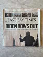 “Biden Bows Out” East Bay Times, July 22, 2024. Oakland newspaper, 2024 Election picture