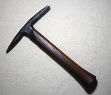 Antique Geology Prospecting Tool, Mining Pick, Hammer with Strong Wood Handle picture