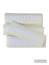 Vintage Sport Truck Magazine White Vinyl Window Decal Sticker  picture