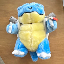 Nintendo Pokémon 1995 rare Blastoise Plush Stuffed Animal Turtle With Tags picture