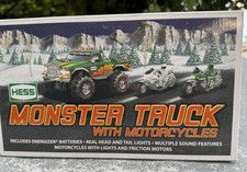 2007 Hess Monster Truck with Motorcycles -Brand New in Original Box picture