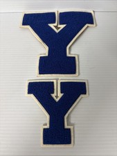 VINTAGE VARSITY Chenille Letter Y Blue Jacket And Sweater Letters picture