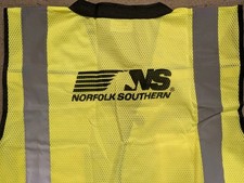 New In Plastic Norfolk Southern Railroad Trainman Hi-vis Vest Adult XL picture
