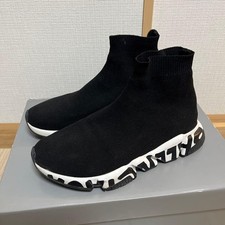 Balenciaga Speed Trainer Graffiti Knit Sock Sneakers High Top Unisex Luxury picture