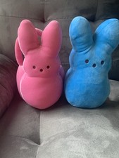 Peeps Plush Easter Basket Pink & Blue Bunny Plush Set picture