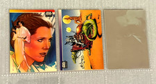 1993 TOPPS STAR WARS GALAXY PRINCESS LEIA & SAND TROOPER PROMO CARDS + STAR TREK picture