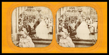 Le Mariage, ca.1870, day/night stereo (French fabric) vintage stereo print, s picture
