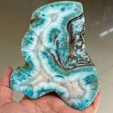 371g Natural larimar Raw Quartz Crystal Mineral Specimen gem Reiki energy picture
