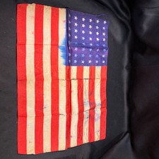 Vintage 48 Star American Flag Silk Printed 17x11 Mid Century US Americana Decor picture