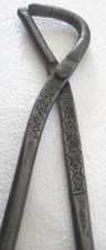 ANTIQUE TONG TOOL FINGER  AND THUMB DESIGN RARE picture