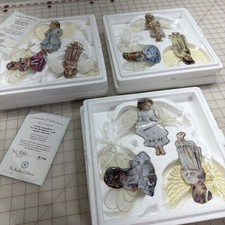 Three Bradford Edition Heavens Little Angels Ornament Collection NIB Set Of 3 picture