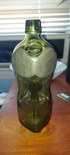 RARE Bols Antique pinched waist Gin bottle with / Applied Seal & Pewter Collar picture