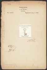 Photo:J B David Velvet Trademark Best Wove 1883 Trade Mark Print picture