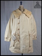WWII ‘40s Swedish Army M1909 Livpäls Snow Sheepskin Parka Overcoat EB208 picture