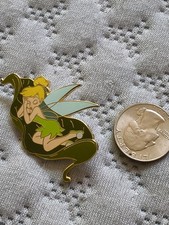 Disney Auctions Tinkerbell Sleeping On A Leaf Pin LE 250 HTF Peter Pan  picture