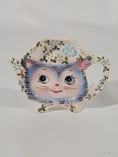 Lefton Miss Priss Kitty Cat Teapot Shaped Teabag Holder picture