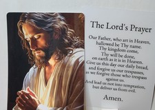 THE LORD'S PRAYER - Laminated  – Set of 25 Holy Prayer Cards picture