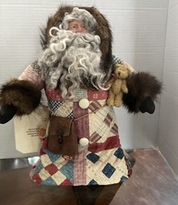 Silver creek Santa 2002  Handmade Antique Quilt, Antique Buttons picture