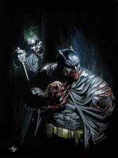 Gabriele Dell'Otto - Batman& Joker Black Paper Illustration Original Art (2026) picture