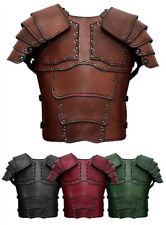 Men's Medieval Knight PU Leather Armor Viking Chest Armor Guard Cosplay Costume picture