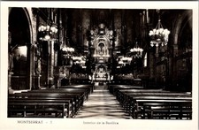 Montserrat Basilica Interior Vintage Soberanas Postcard No. 1 [AA] picture