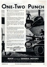 1945 PRINT AD, Buick Powers B-24 Liberator Builds M-18 Hellcat MCM 40's WWII War picture