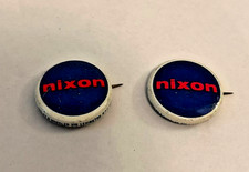 2 Vintage 1968 Richard Nixon Campaign Buttons Feeley & Wheeler Official Pinbacks picture