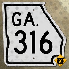 Georgia State Route 316 highway road sign 1956 Georgia Athens university 16x16 picture