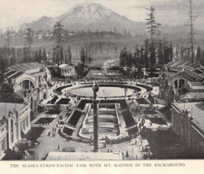 antique 1909 ALASKA YUKON PACIFIC EXPOSITION Fair Seattle WA Mt Rainier picture