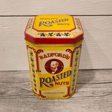 Vintage Roasted Nuts Tin Radford's Wholesome & Tasty High Grade Nuts collectible picture
