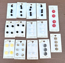 Vintage Le Chic Sewing Buttons Lot 14 Original Cards 55 Buttons Japan Italy picture
