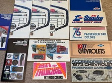 Original 1970s  Chevrolet Passenger Car  Truck Color And Features Brochures Lot picture
