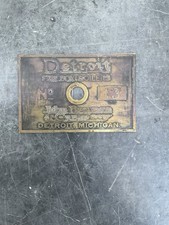 Vintage Detroit Fire Box Boilers Brass Tag picture