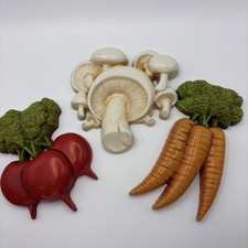 Vintage Homco Plastic Wall Plagues Vegetables 1982 Kitchen Home decor MCM  picture