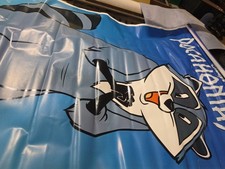 1995 Disney Pocahontas Percy Meeko Double Sided Vinyl Theater Banner 5ft x 4ft picture