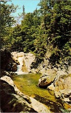 White Mountains New Hampshire Scenic Waterfall Chrome Cancel WOB Postcard picture