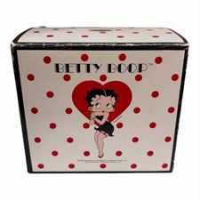 1999 Betty Boop Figurine Red Glitter Dress Black High Heel Shoe Box picture